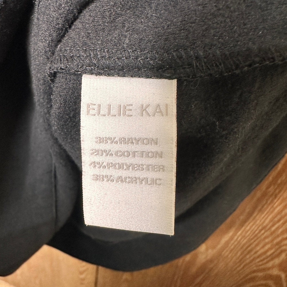 Ellie‎ Kai Women Black Polo Neck Shift Dress 3/4 Sleeve Size 0 Rayon Blend Mini - Picture 4 of 6